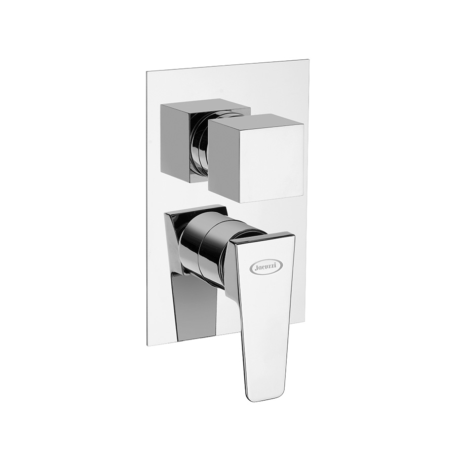 Built-in single-lever bath-shower mixer with 2-way rotary diverter valve
