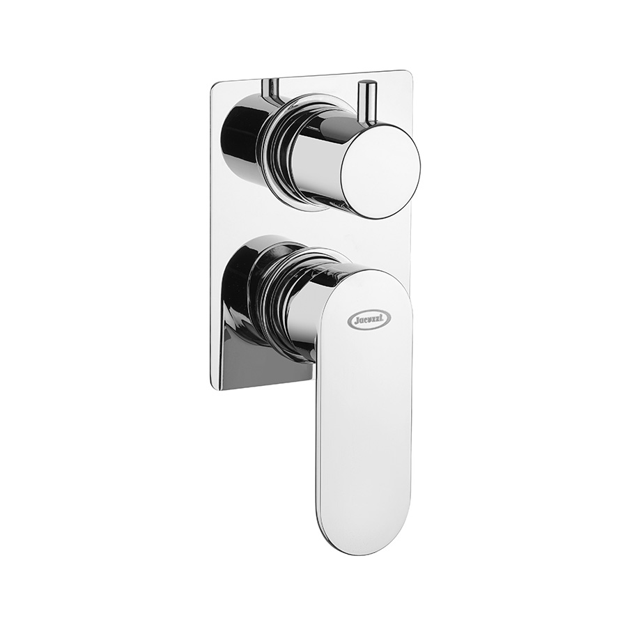 Built-in single-lever bath-shower mixer with 2-way rotary diverter valve
