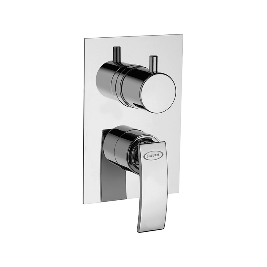 Built-in single-lever bath-shower mixer with 2-way rotary diverter valve
