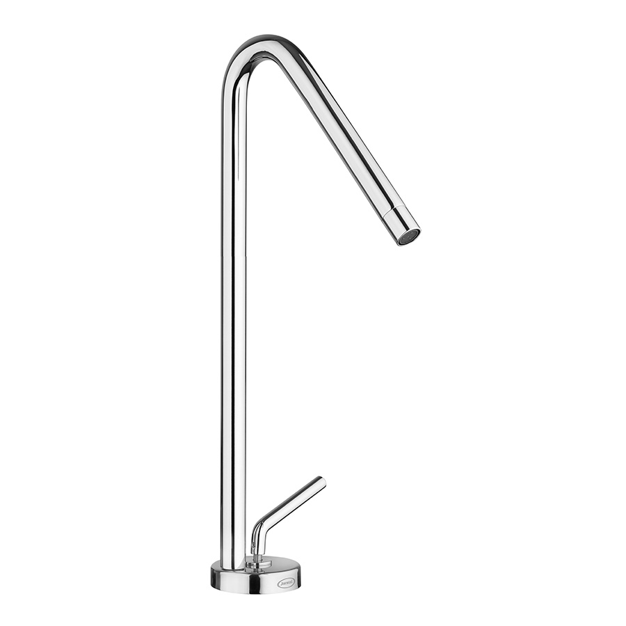 Single-lever basin mixer high model without pop-up waste
