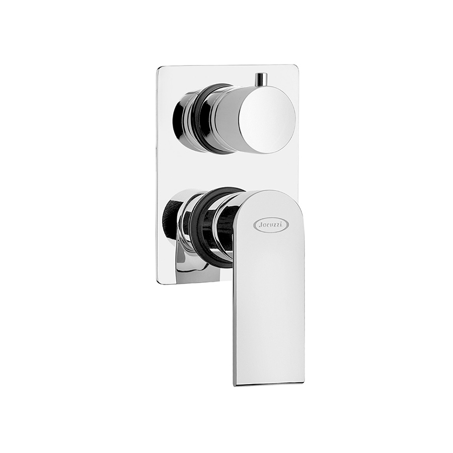 Built-in single-lever bath-shower mixer with 2-way rotary diverter valve
