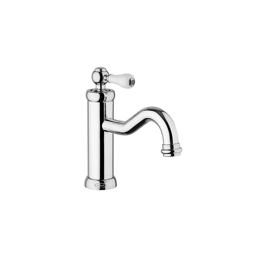 Single-lever basin mixer without pop-up waste
