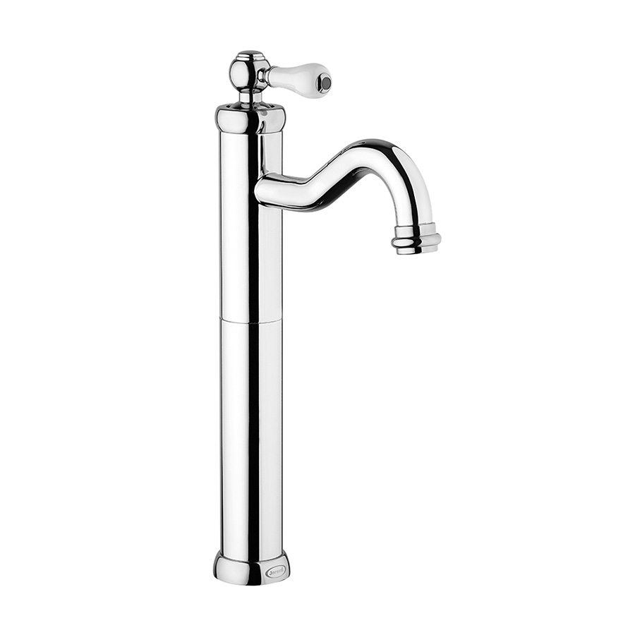 Single-lever basin mixer high model without pop-up waste
