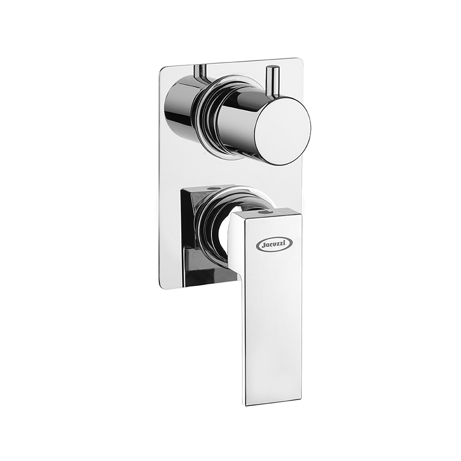 Built-in single-lever bath-shower mixer with 2-way rotary diverter valve
