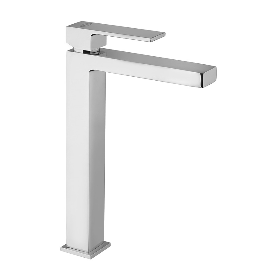 Single-lever basin mixer high model without pop-up waste
